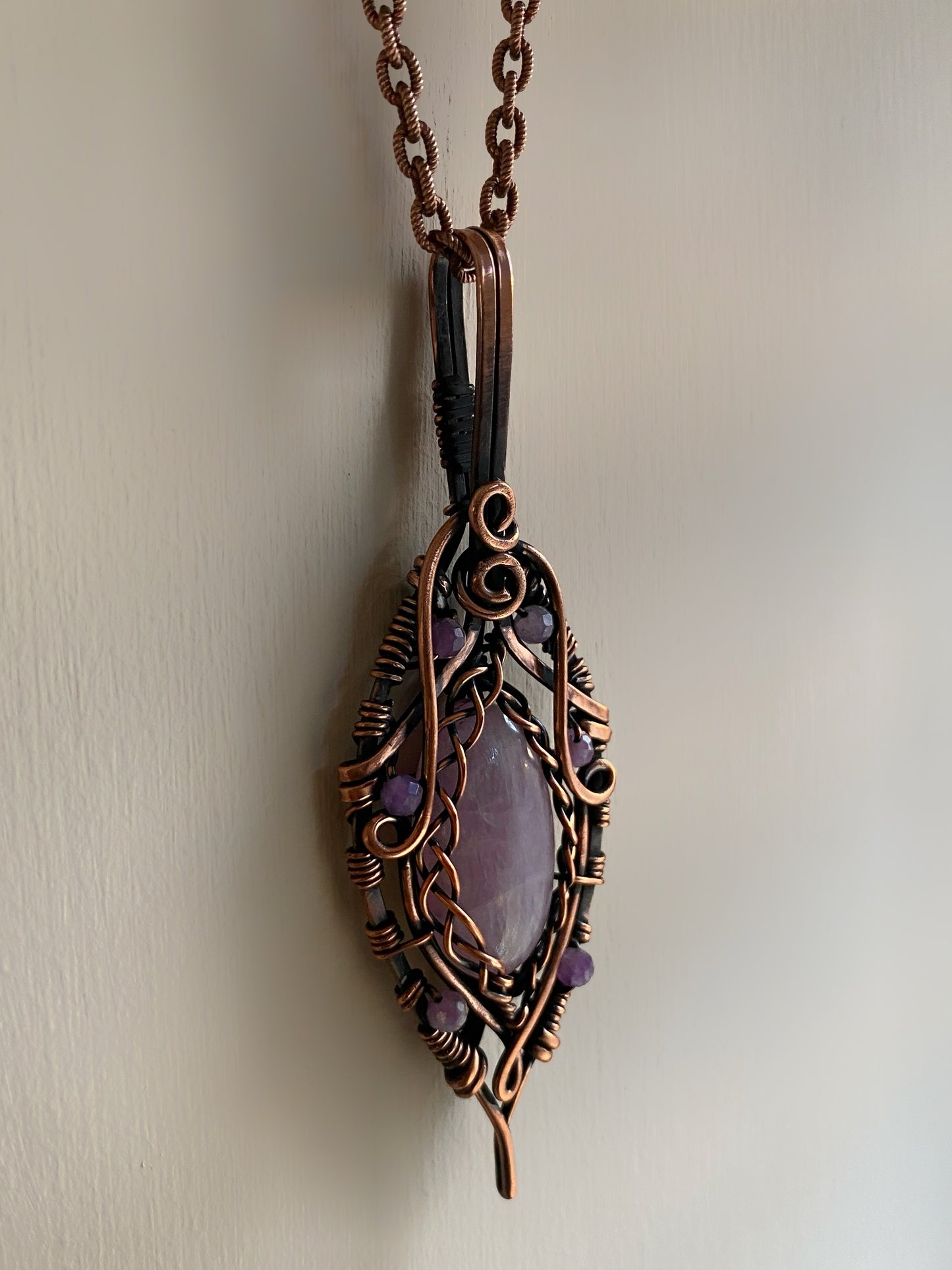 Kunzite & Lepidolite Yoni Pendant