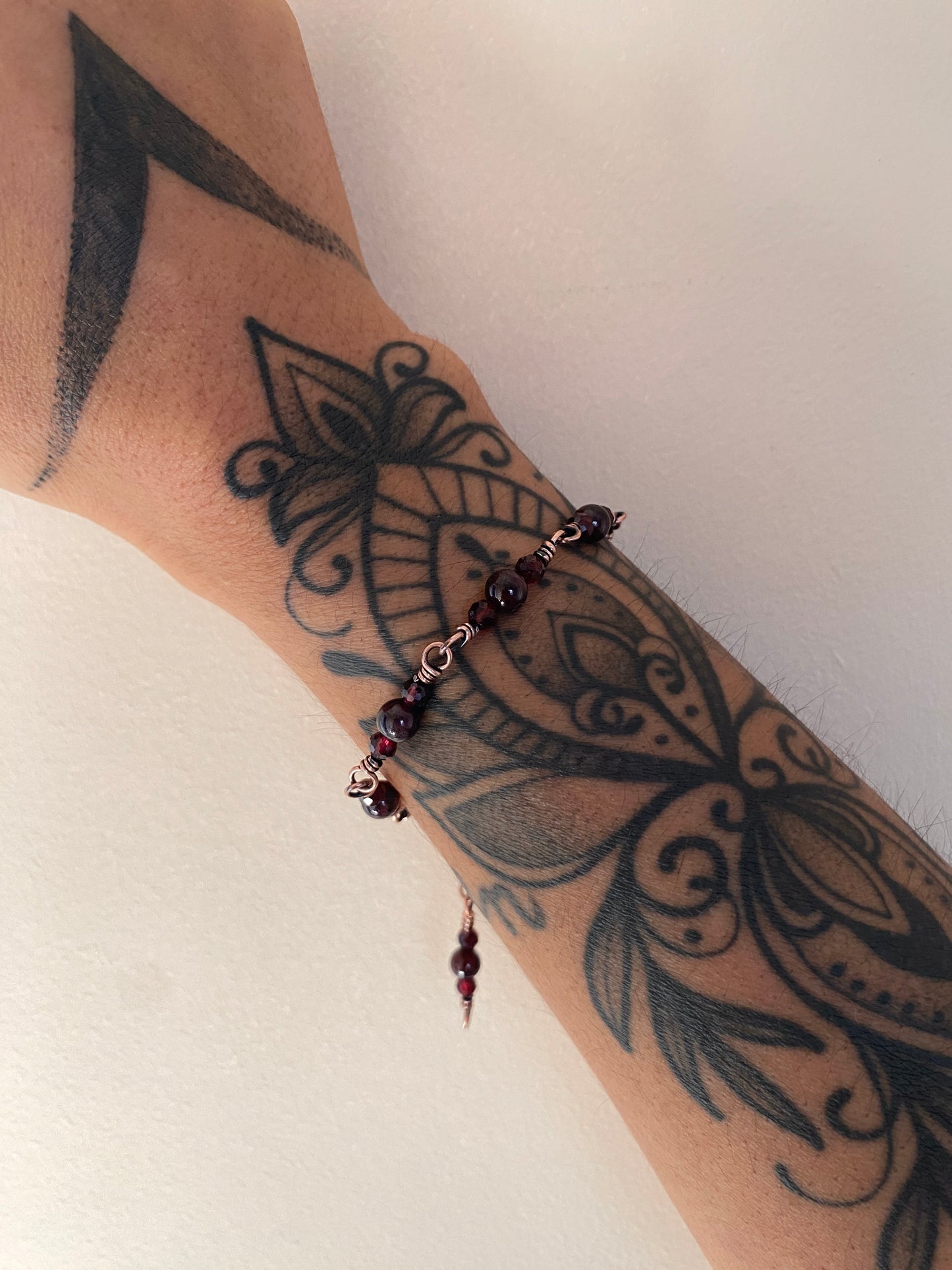 Garnet Choker & Bracelet Set
