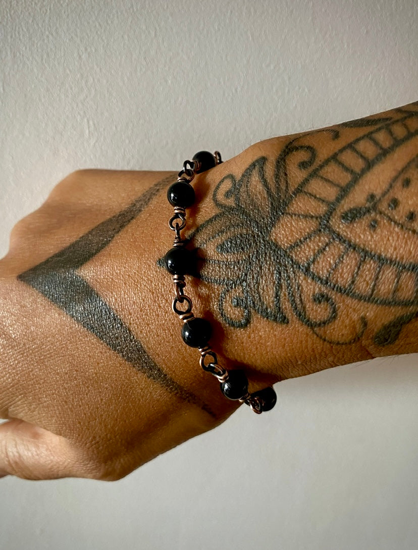 Black Tourmaline | Copper Bracelet