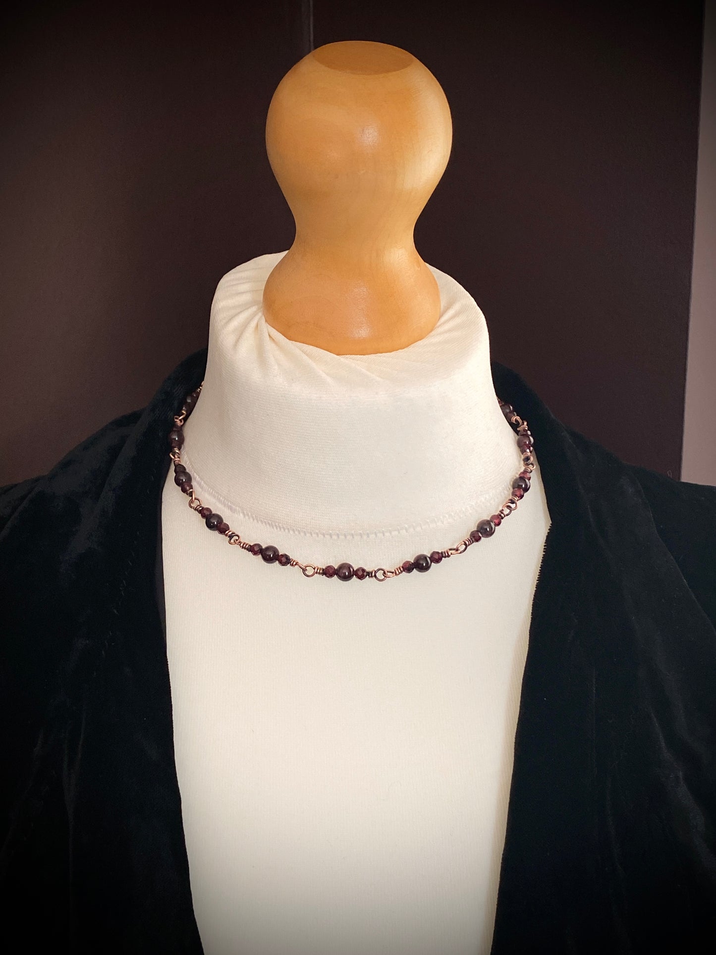 Garnet Choker & Bracelet Set